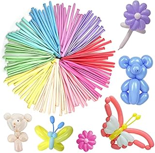 Long Balloons Modelling, Pastel 260 Balloons for Animals Making, Magic Thin Rainbow Twisting Balloons for Wedding Birthday Party Decorations Pack of 100