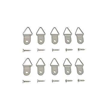 Amazon | 福井金属工芸 三角吊カン 安全耐荷重4kg×10個入 額縁
