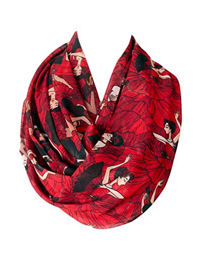 Etwoa Tango and Flamenco Dancers Infinity Circle Loop Scarf2