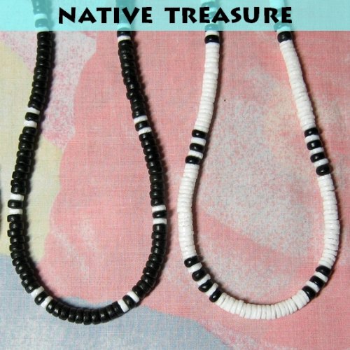 Native Treasure - 22 Inch Mens/Womens Set Of 4 Heishe Puka Shell Necklaces - 5Mm (3/16") #TOP4