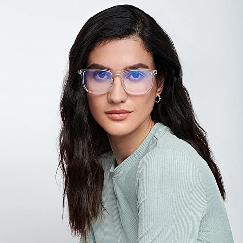 LENSKART BLU | Zero Power Blue Cut & Antiglare Computer Eyeglasses | Gaming Glasses | Square For Men & Women | Large | VC E13202 - Image 9