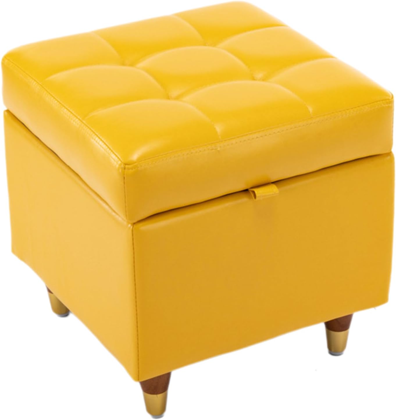 SFKLYU Upholstered Ottoman with Storage Space, Modern Footstool and