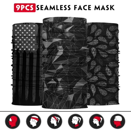 Image of Neck Gaiter for Men Women Headwear Bandana Head Wrap Face Scarf Mask Cover Warmer Balaclava-Seamless & Versatile