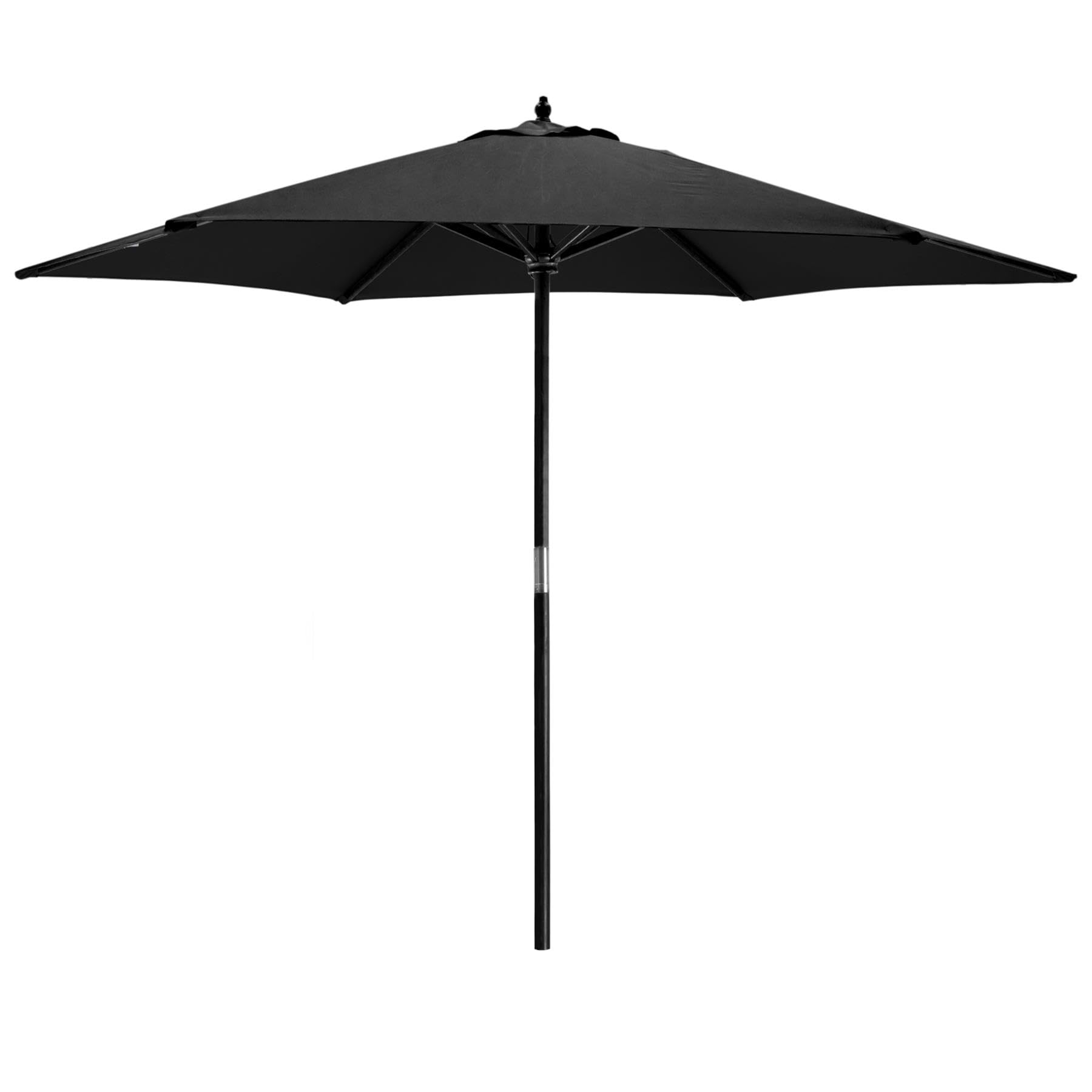 Harbour Housewares Black 2.7M X 2.5M Wooden Garden Parasol