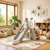 Scivolo per Bambini, Scivolo Giocattolo da Interno o Esterno, Scivolo da Giardino,4 in 1 S...