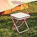 shamjina Camping Stool Seat Portable Folding Stool Compact Footrest Heavy Duty Small Foldable Chair Camp Stool for Traveling Gardening, Pink 28x23x30cm