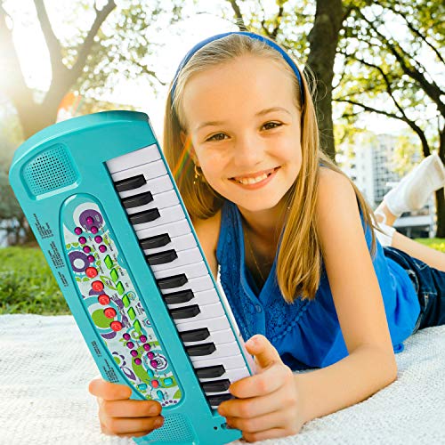 aPerfectLife Baby Piano Keyboard, 32 Keys Multifunction Electronic Kids Keyboard Piano Musical Instrument Toys for 3 Year Old Girls Boys (Blue)