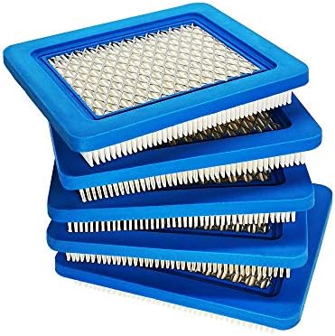 ZLKSKER 491588S Lawn Mower Air Filters Replacement for B&S 491588 493537 493537S 399959, Flat Air Cleaner, Blue (Pack of 5)