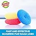 Scotch-Brite Non-Scratch Plastic Scrubbing Pads, Cleans Dishes Without Scratching, 3 Scrubbing Pads