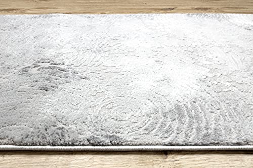 Alfombra de pasillo MEFE gris para proteger el suelo con vellón de dos niveles 5