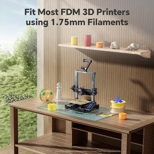 Image of PETG 3D Printer Filament 1.75mm 2KG, Dimensional Accuracy + /- 0.02 mm, High Toughness & Impact Resistance PETG Filament Fits FDM 3D Printers, Brown