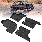 SAUTVS TPE Floor Mats for Kawasaki Teryx KRX4, Rubber Front and Rear Row Floor Liners All Weather Protection Slush Mats for Kawasaki Teryx KRX 4 1000 2023-2025 Accessories (4PCS)