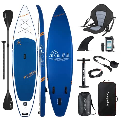Soopotay Tabla Paddle Surf Hinchable para Adultos, 300 x 82 x 15 cm Remo Paddle Surf, Padel Surf Hinchable para 2 Personas De...