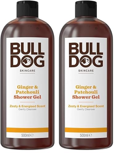 Image of BULLDOG SKINCARE - Ginger and Patchouli Shower Gel | Zesty and Energising Scent | 500 ml (Pack of 2)