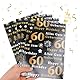 Ovanda Geschenkpapier Schwarz Gold, 60 Happy Birthday Wrapping Paper Jumbo Size 70 * 50cm, 5 Sheets Happy Birthday Paper With, Geschenkpapier Rolle, Geschenk Papier für Girls Boys Women Men Kids