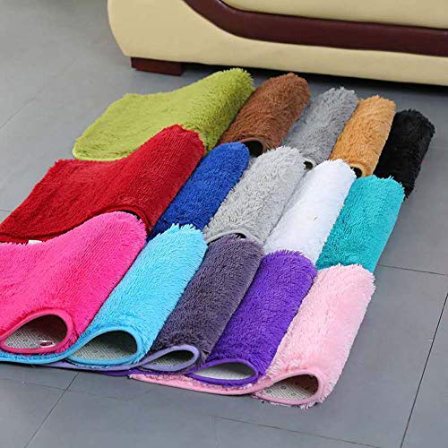 Homieco Einfarbiger Badteppich 3-teilig Weiches, saugfähiges, rutschfestes Badteppichset Teppiche und… – Bild 7