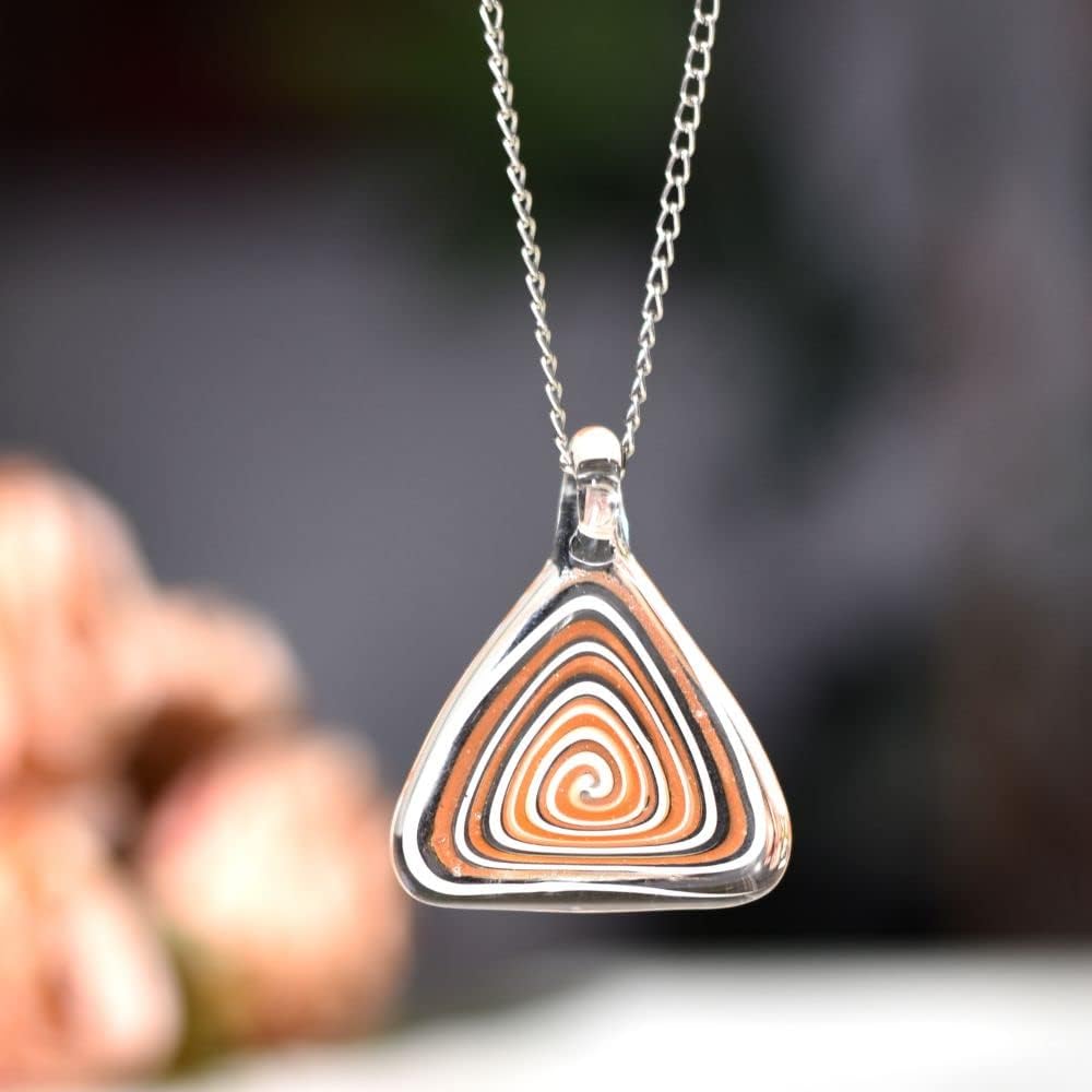 Indian Shelf 2 Pieces Charms Pendent | Triangle Pendent for Kids | Glass Spiral Pendent | Glass Pendants for Necklace | Glass Spiral Jewelry Women | Pendants for Necklace Jewelry Making