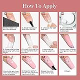 MIZHSE Linia do paznokci Solid Nail Glue Gel zestaw 4 kolorów Solid Builder żel do paznokci, klej do paznokci, żele 3D Nail Art z paskami do rysowania, modele silikonowe, sztyft do paznokci, mocny
