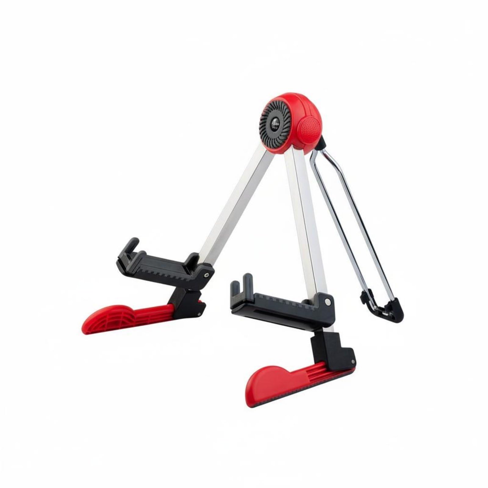Supporto per Chitarra a Forma di A Portatile Cavalletto per Chitarra da Terra Montaggio Facile Reggichitarra Pieghevole per Sala Prove , Rosso