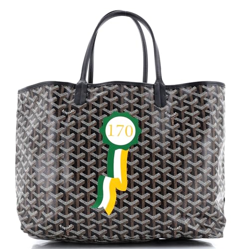 Goyard Saint Louis Tote PM Black Coated Canvas