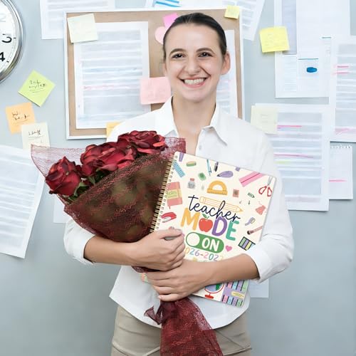 Planificador para profesores 2026-2027 cuaderno académico de lecciones con bolsillo de 9x11 2