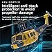 NBJIALIN RC ERA C032 UH-1 Huey Helicopter - Remote Control Helicopters for Adult, 1/48 Sacle 2.4G 6CH Gyro Stabilized Aircraft with Altitude Hold & Optical Flow,3D Stunt Drone (Yellow)
