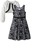 Bonnie Jean Girls' Big Lace Fit and Flare Dress with Sweater