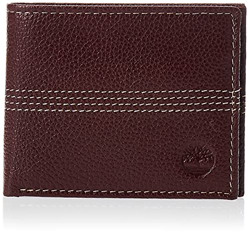 Timberland mens Sportz Quad Leather Passcase Wallet Sportz Quad Leather Passcase Wallet, Burgundy (Quad Stitch), One Size