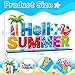 Summer Party Decorations for Home Wooden Centerpieces Hello Summer Table Decorations 11.8x5.9inch Beach Pool Party Hot Summer Centerpiece for Tables Home Kitchen Indoor Outdoor Decor