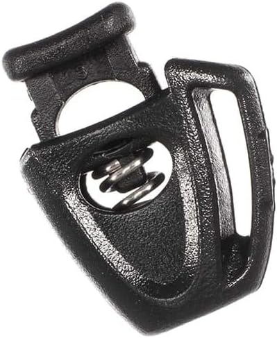 West Coast Paracord Micro ECL Slider Cord Lock - Plastic Slider Stoppers and Cord Clamps – Essential Outdoor, Camping, Hunting Accessory - Black Single Hole Available in Counts up to 1000 Pieces