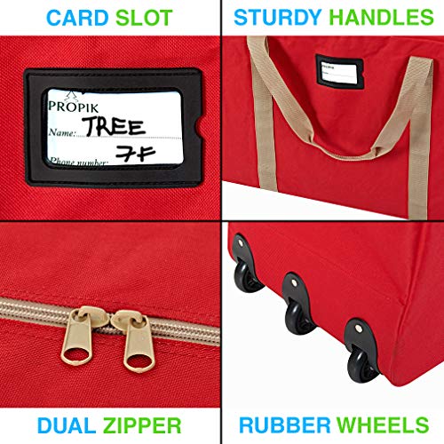 ProPik Christmas Tree Storage Bag Rolling, Fits Up to 9 ft. Xmas Tree, 25