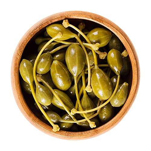 Sanniti Spanish Caperberries (Caper Berries) in Vinegar and Salt Brine - 33.5 oz