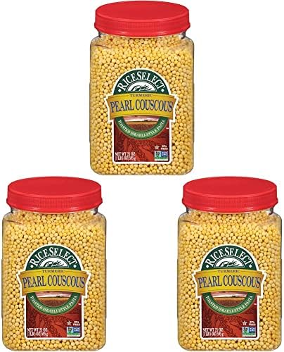RiceSelect Pearl Couscous With Turmeric, 21 OZ (Pack of 3)