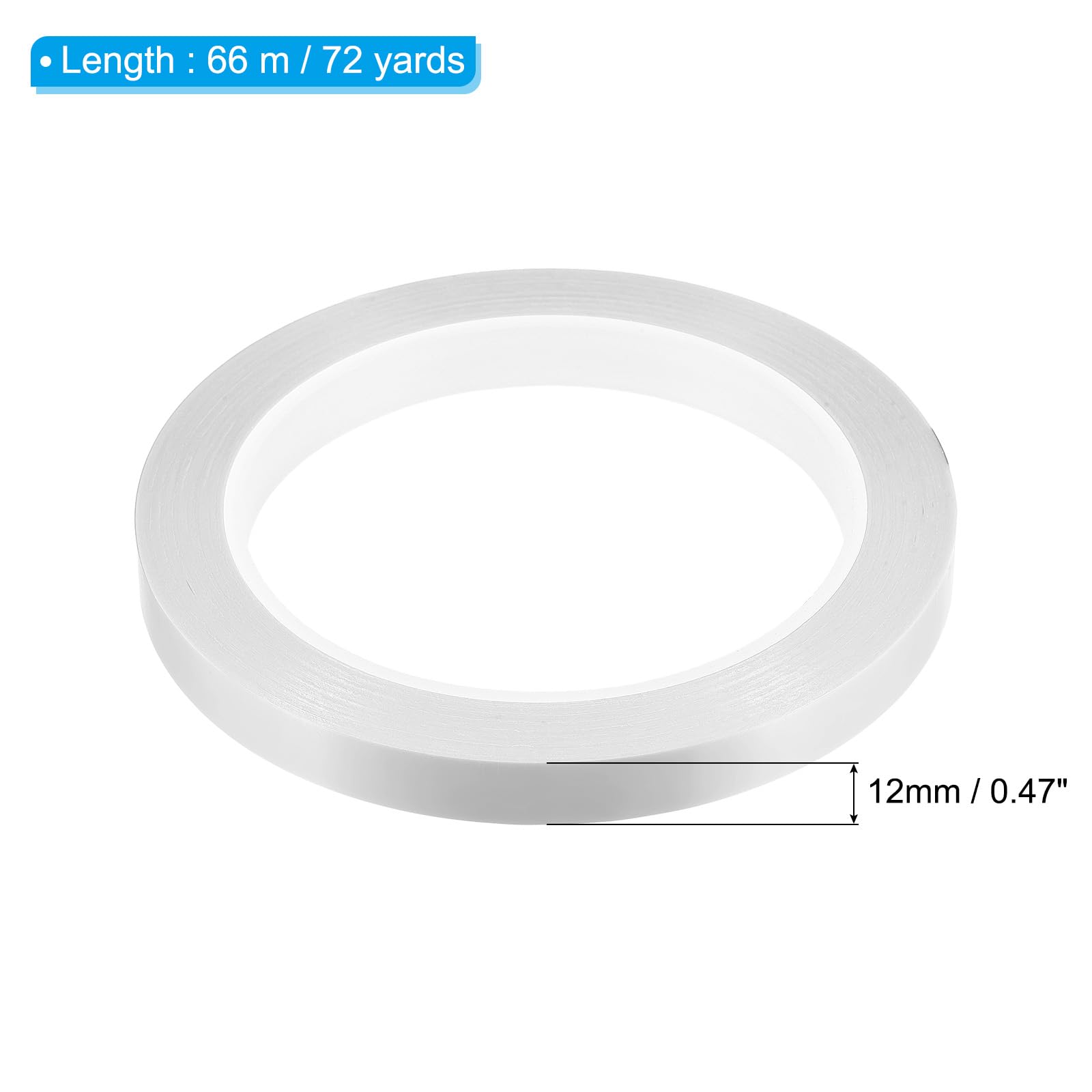 PATIKIL Whiteboard Tape 12mm X 66m, 3 Pack Thin Dry Erase Tape for Graphic Chart Marking DIY Art White - Image 2