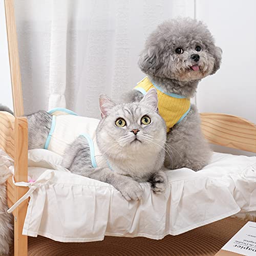 Image of Dog Surgery Recovery Suit After Spay Pet Shirt Dog Abdominal Wounds Anxiety Vest Calming Shirt Female Dogs Spay Suit Surgical Recovery Post Surgery (DRS02-Beige-2XL)
