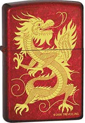 Zippo Lighter, Oriental Dragon, Candy Apple Red, 7070