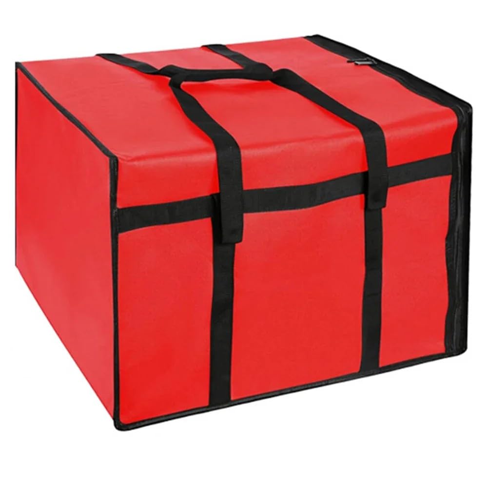 bolsa isotérmica, Bolsa térmica for pizza, bolsa de comida, supermercado, for negra y roja, impermeable(Red,50x50x20.5CM)