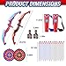 HYES 2PCS Bow and Arrow for Kids, LED Light Up Archery Set with 24 Suction Cup Arrows, 2 Hanging Target, 6 Score Targets & 2 Quiver, Indoor Outdoor Sport for Boys Girls Ages 4-12