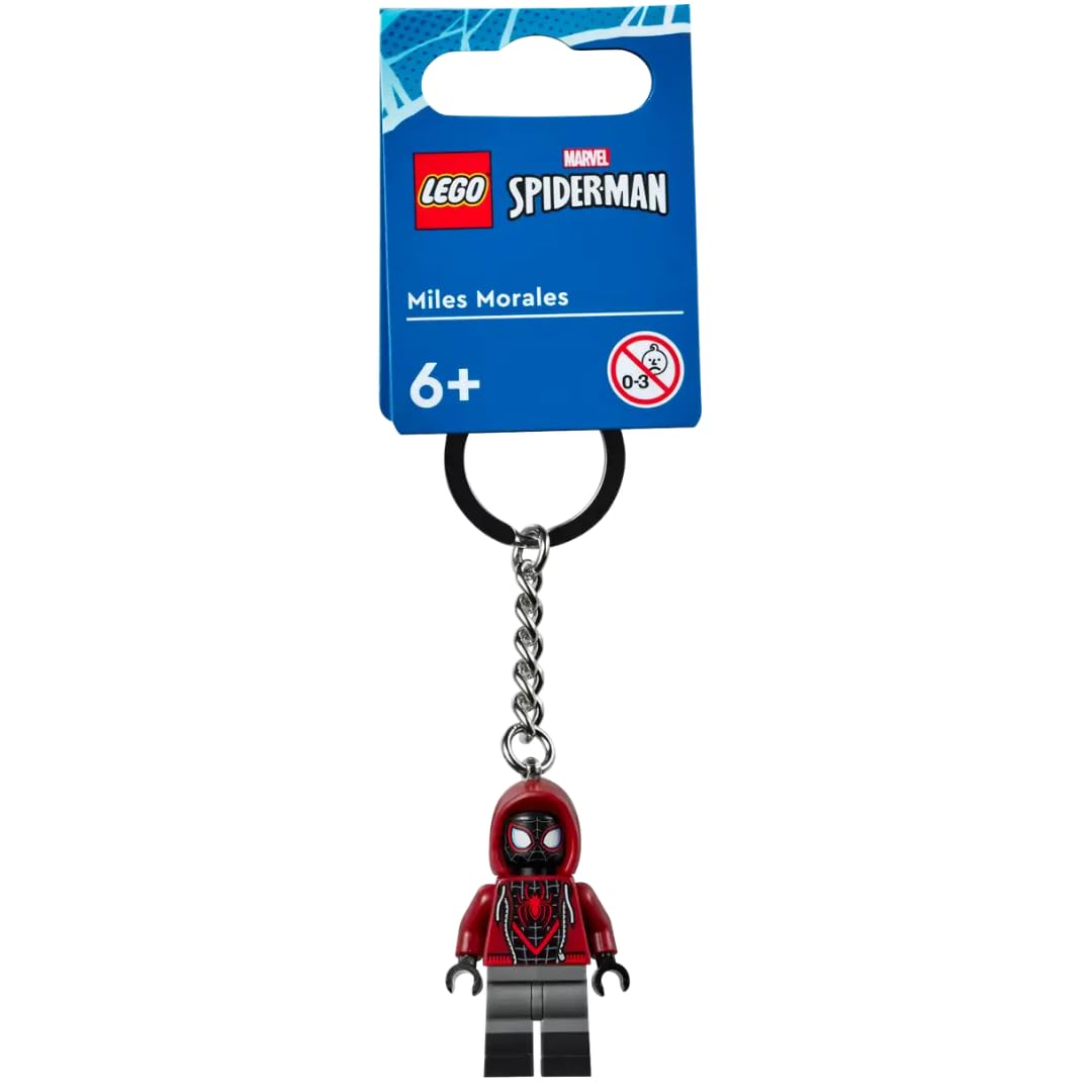 Lego 854153 Miles Morales Marvel Spider-Man Keychain Bordeaux Color 6 Years Old -, red (bordeaux)