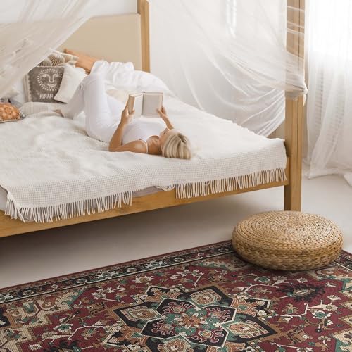 Tapis en vinyle 140x210 cm résistant décoloration PVC entretien facile