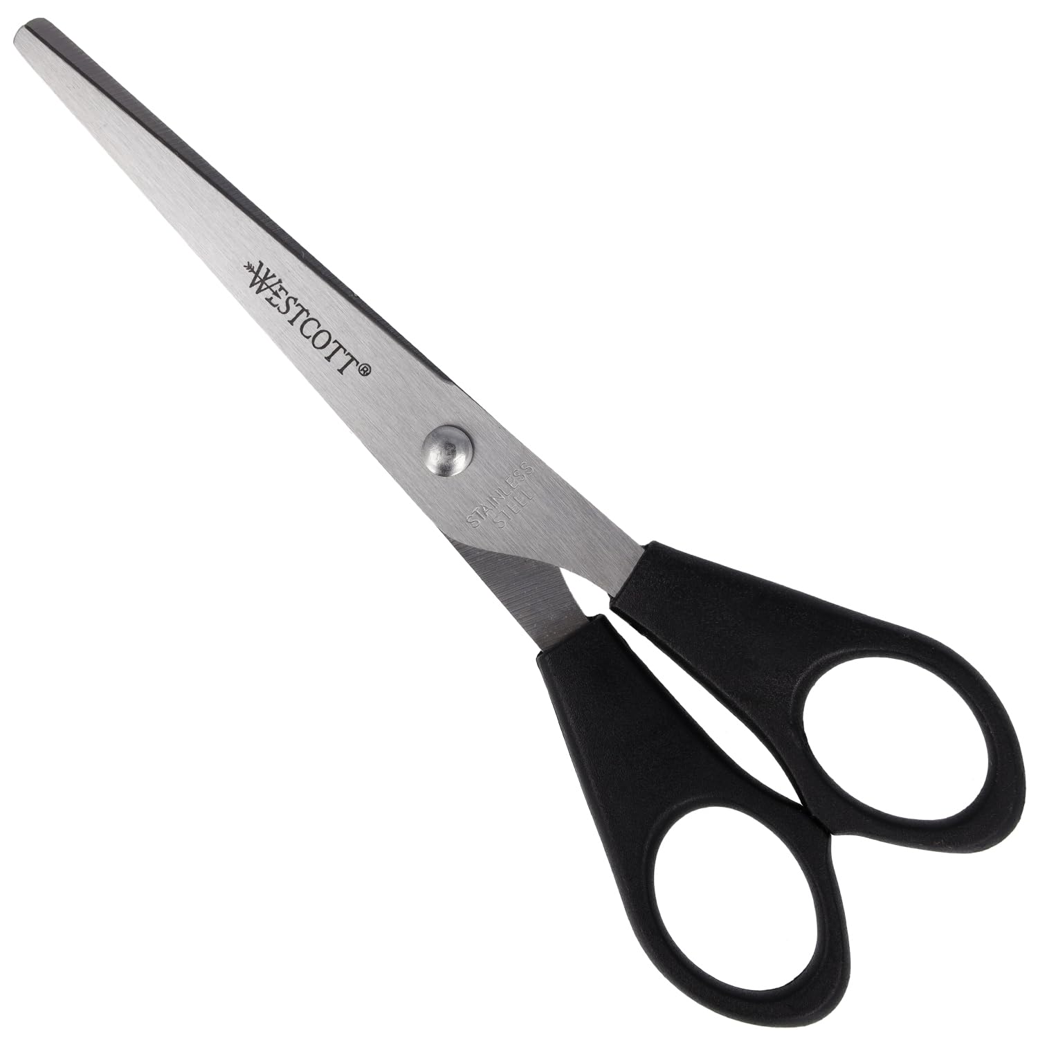 Westcott Scissors 6’ (15,2 cm) Black | Office Scissors with Black Plastic Handles | Extra-Sharp Blade, Stainless Steel | E-31160 00