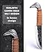 Norse Tradesman Viking Knife With Raven's Head Hilt & Leather Sheath - 5.5