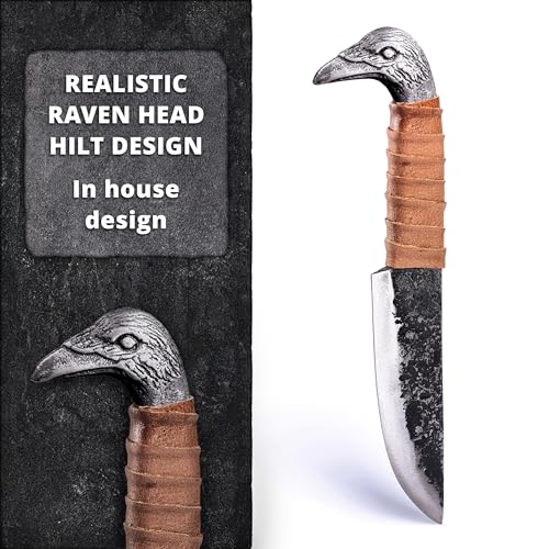 Image of Norse Tradesman Viking Knife, Raven Hilt, 5.5 in Carbon Steel Blade