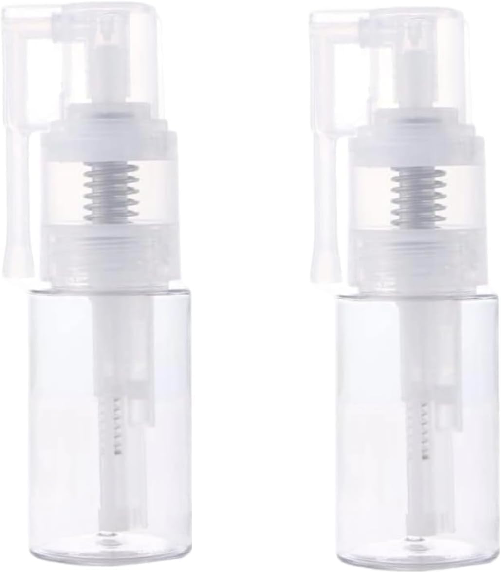 2Pcs 14ml Empty Powder Spray Bottles, Reusable Detachable Travel Bottles, Body Care Accessories for Face, Hair, Body, Nail﻿