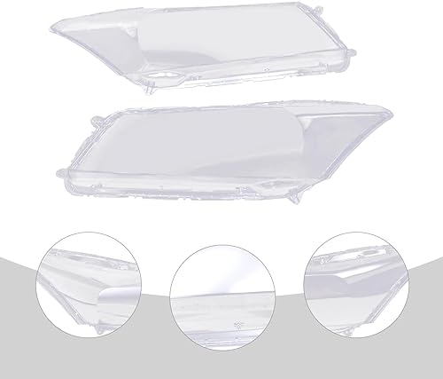 Miniatura 6 de CNCEST Par de fundas de lente de faros delanteros  Reemplazo de pantalla delantera izquierda y derecha para faros delanteros  Compatible con Honda