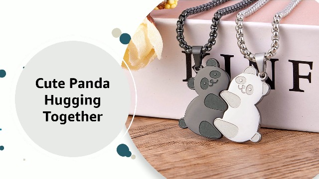 Amazon.com: Colentine Panda Couples Necklace Cute Panda Hugging