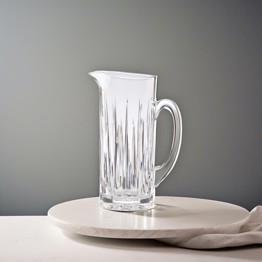Reed And Barton Soho Clear Crystal, Tall Ball Pitcher