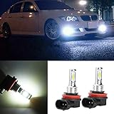 Madezz Fog Light Bulb, Car Fog Light Assemblies 2pcs Universal Aluminum Shell 80W 8000K CSP White Fog Light Bulb with Decode 12-24V Fog Light Part Car Bulbs - Image 3