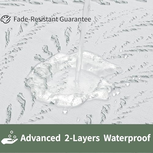 HONCO DIRECT Sage Green Boho Farmhouse Cloth Fabric Shower Curtain, 3D Texturedf Fern Leaves Minimalist Cute Modern Shower Curtain Sets, 72x78 inches by HONCO DIRECT - Used condition - Image 3