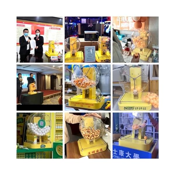 KEULEN Ensemble De Jeu De Bingo, Machine De Loterie Manuelle, 50 Boules Numérotées, Applicable À Toutes Les Activités Nécessitant Une Loterie Ou des Tirages De Loterie, Accessoires De Loterie 51OF4nn8JvL. SS600